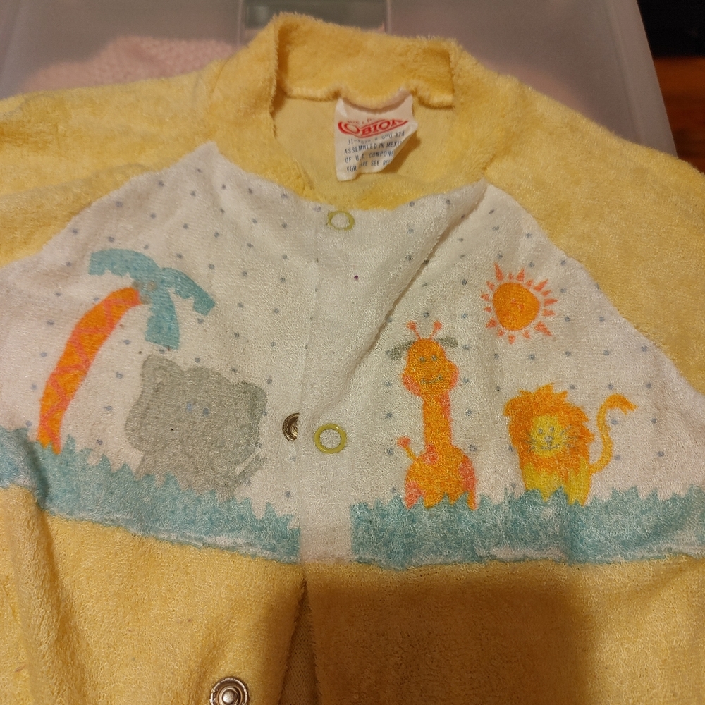 Obion 1980s vintage footed baby pajamas